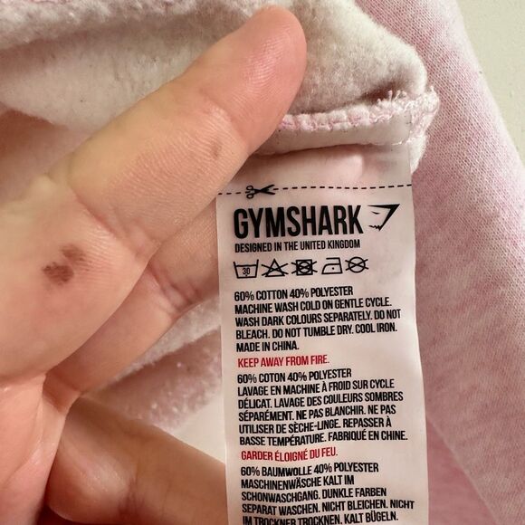 Gymshark Women’s Extra Small Pink Raw Edge Cutout Hoodie - Picture 3 of 5